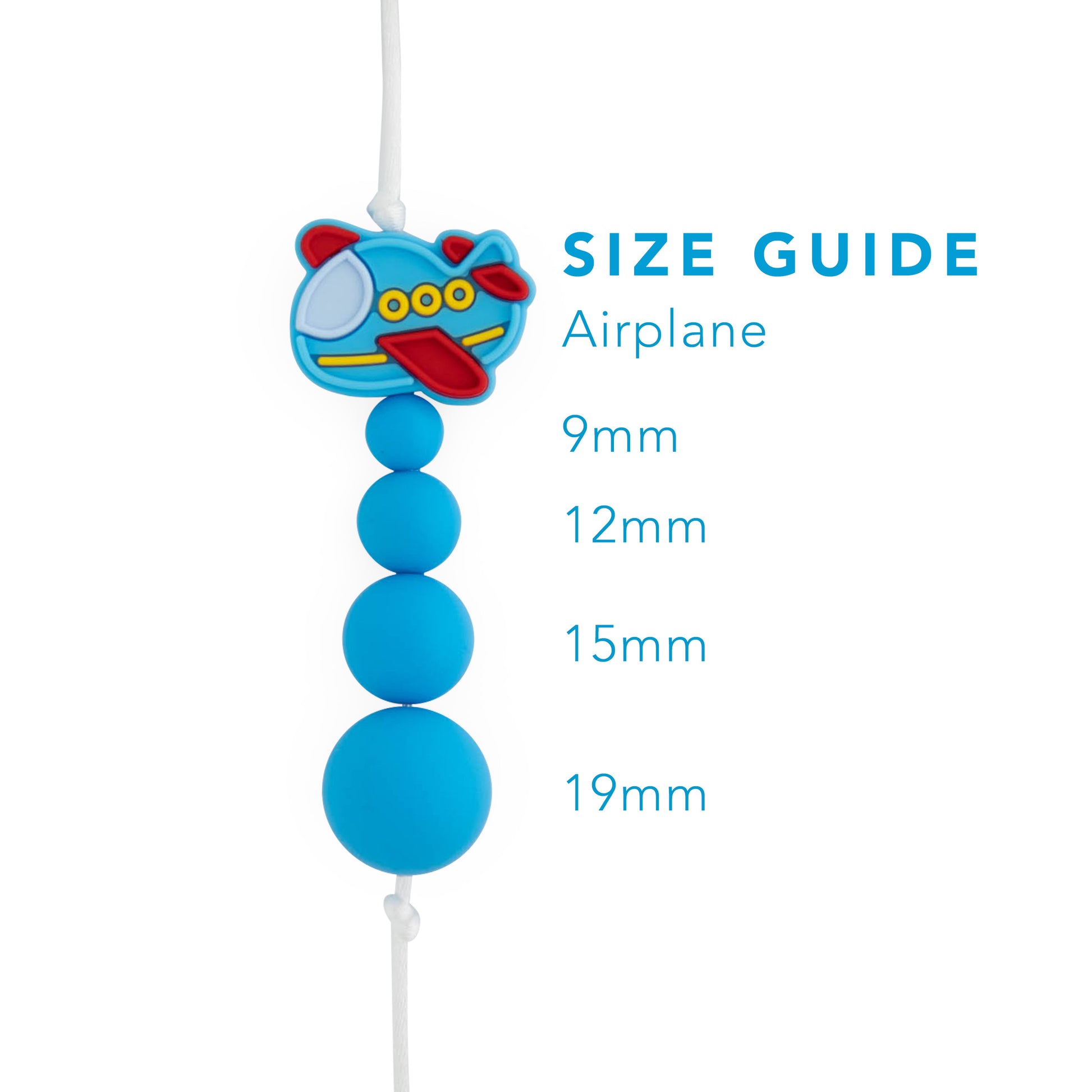 Silicone Focal Beads Airplane from Cara & Co Craft Supply