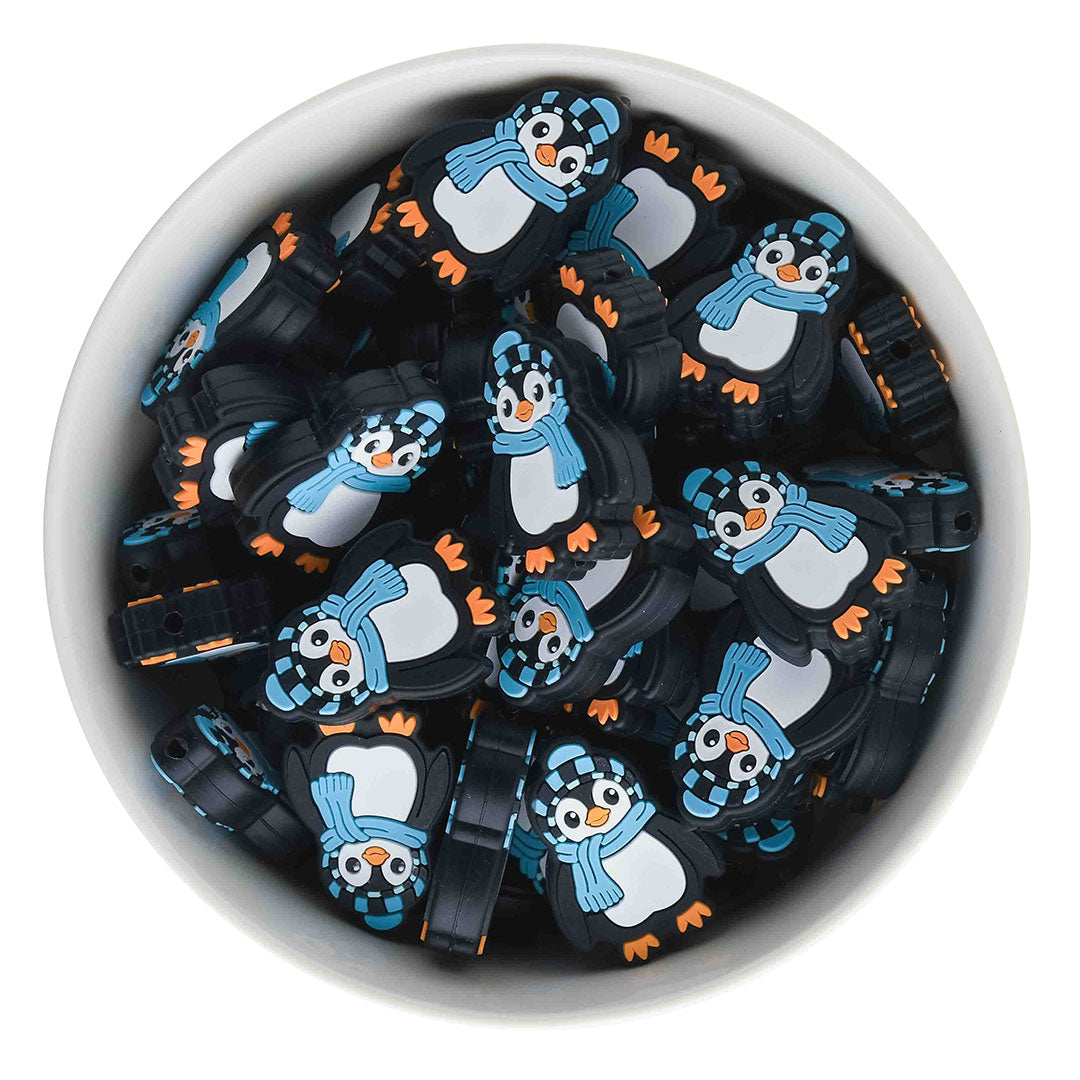 Silicone Focal Beads Arctic Penguin from Cara & Co Craft Supply