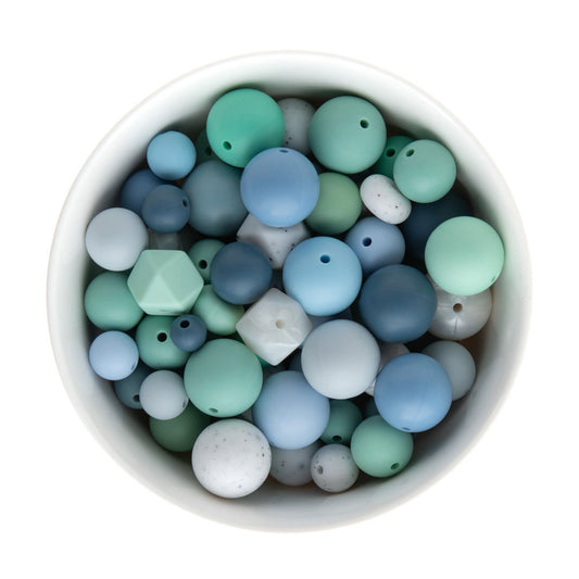 Silicone Bead Packs Seafoam Assorted Silicone from Cara & Co Craft Supply