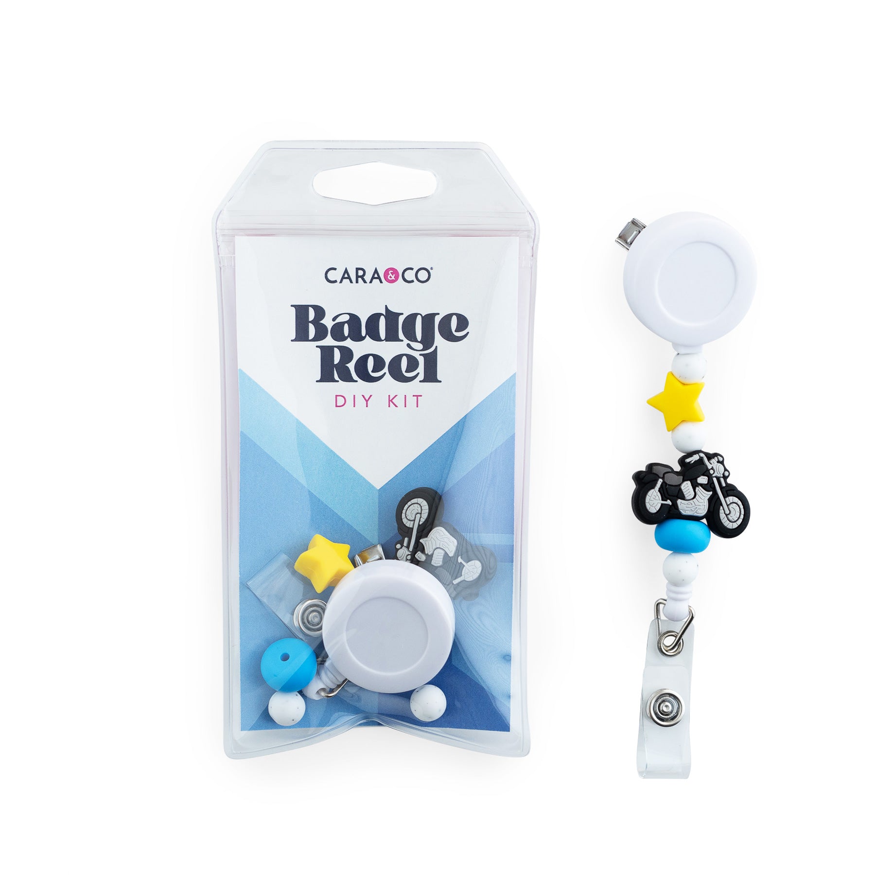 Classic Ride Badge Reel DIY Kit with silicone beads