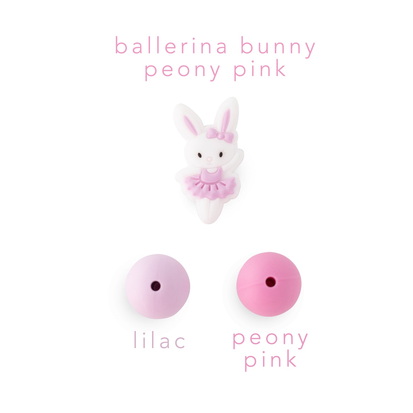 Ballerina Bunny Silicone Focal Beads