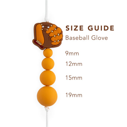 Silicone Focal Beads Baseball Glove from Cara & Co Craft Supply