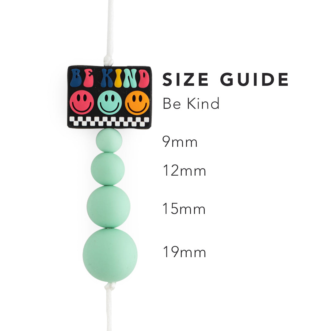 Silicone Focal Beads Be Kind from Cara & Co Craft Supply