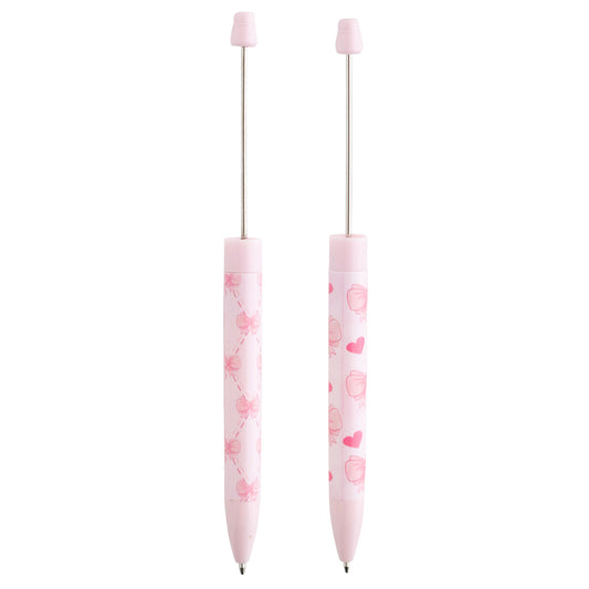 Beadable Bow Printed Pens for silicone bead crafting from Cara & Co Craft Supply