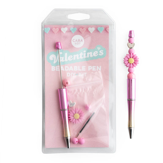 Shimmery Love Beadable Pen DIY Kit with Silicone Beads