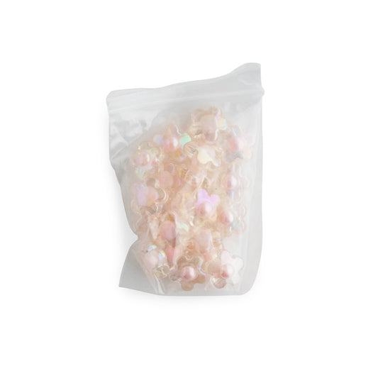 Beaded Flower Pink Acrylic Beads from Cara & Co