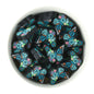 Floral Butterfly Blues Silicone focal beads from Cara & Co Craft Supply
