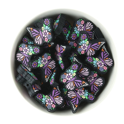 Floral Butterfly Purples Silicone focal beads from Cara & Co Craft Supply