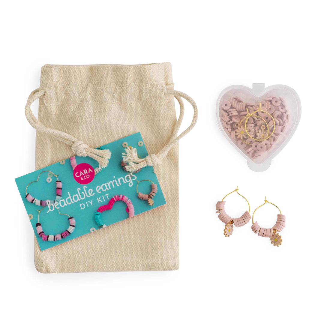 Heishi Craft Kit Miss Daisy Beadable Earrings from Cara & Co Craft Supply