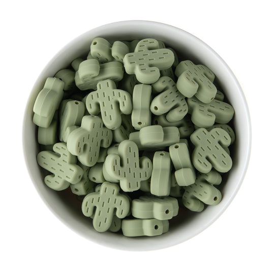 Silicone Focal Beads Cactus Lint from Cara & Co Craft Supply