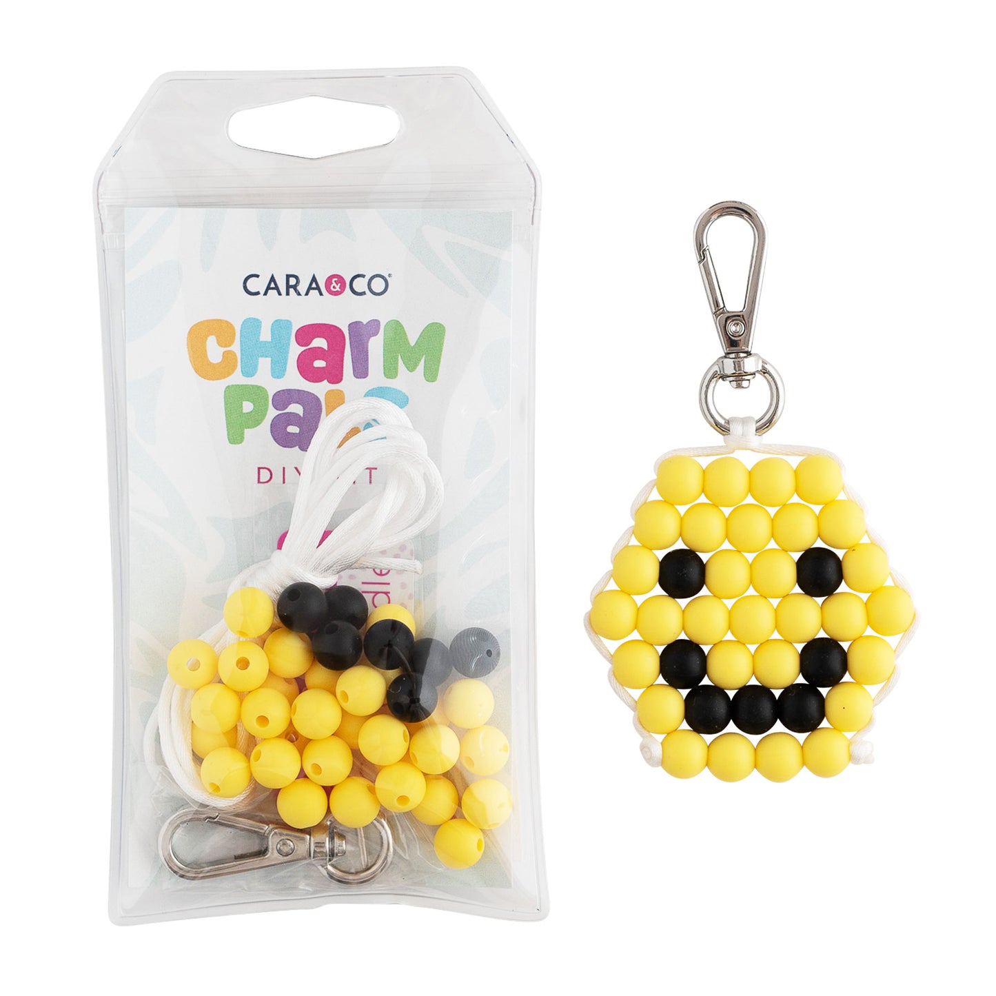 Happy Face Charm Pals DIY Kits with silicone beads