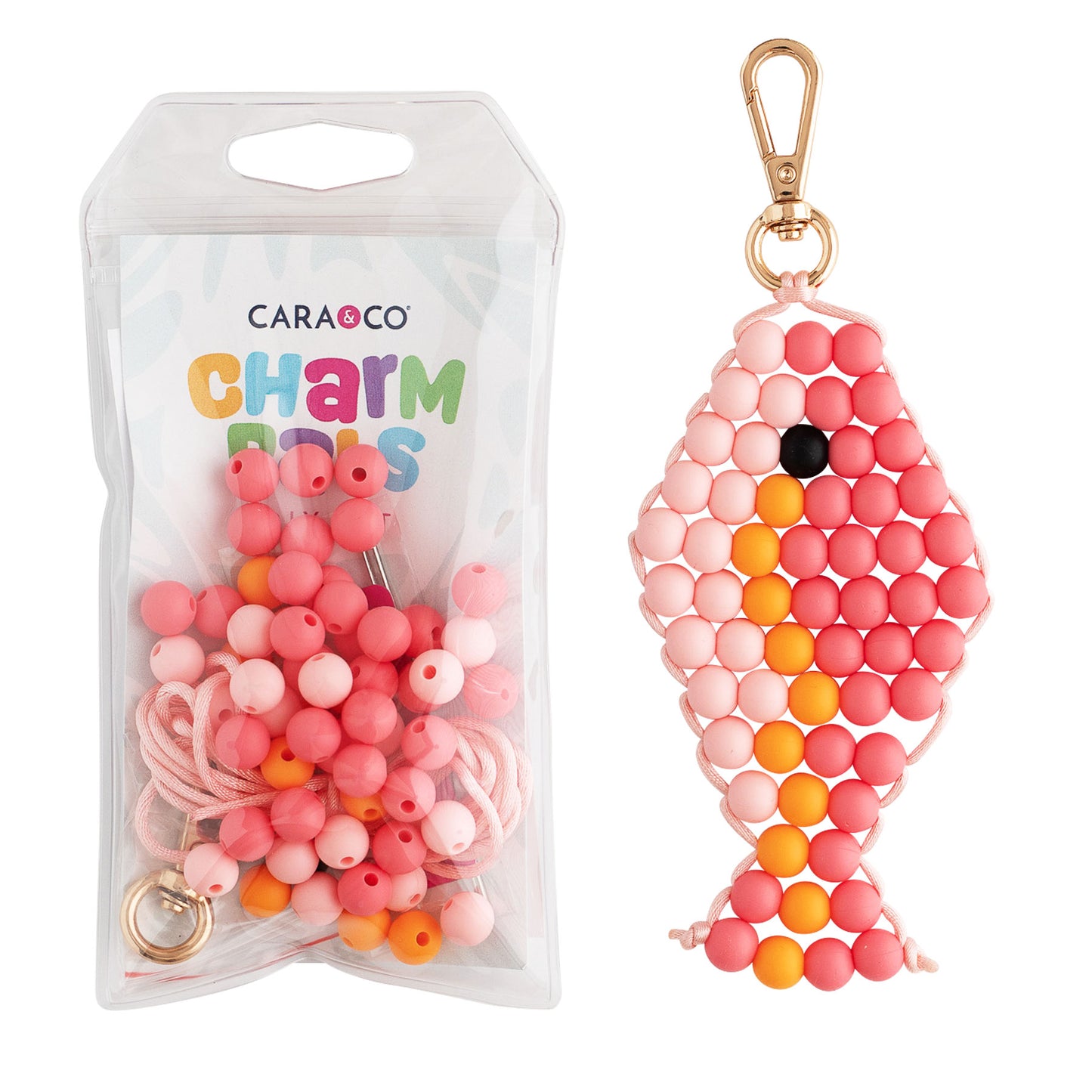 Swishy Fish Charm Pals DIY Kits with silicone beads