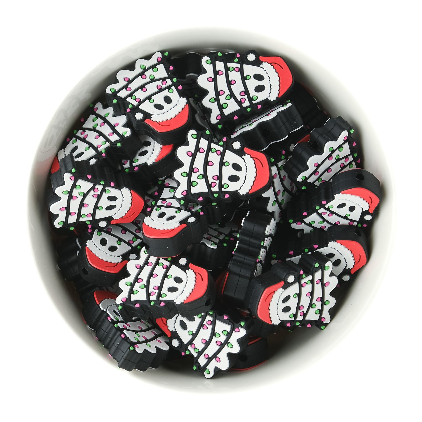 Christmas Ghost Silicone Focal Beads