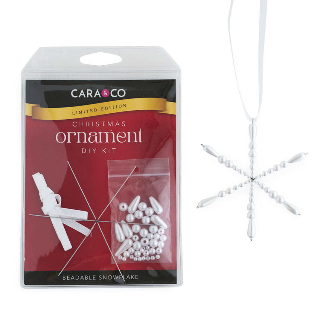 White Christmas Snowflake Ornament Kit from Cara & Co Craft Supply