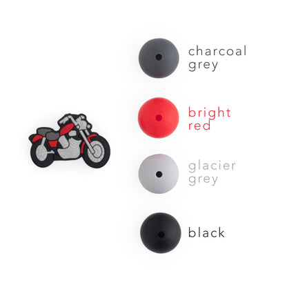 Classic Motorcycle Silicone Focal Beads