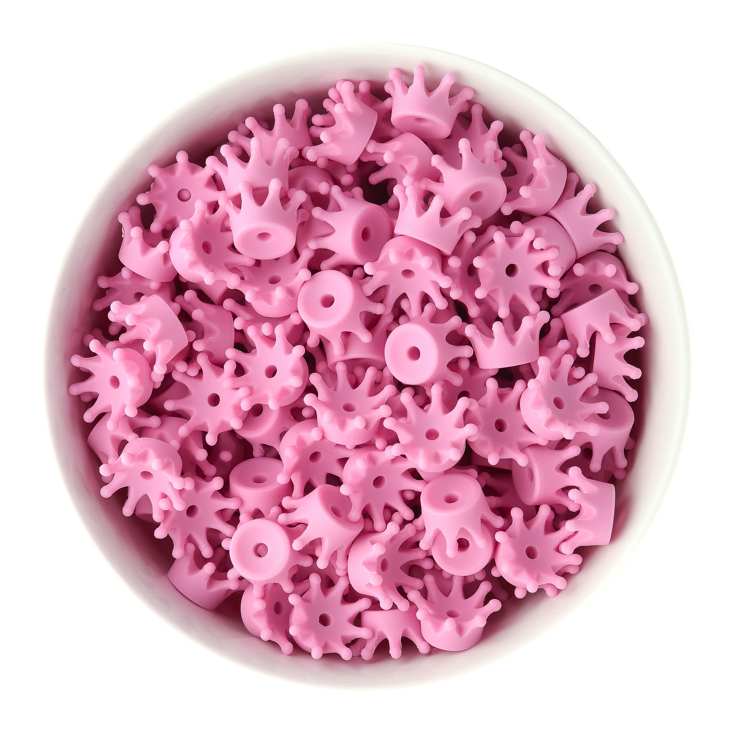 Peony Pink Crown Spacer Silicone Beads for silicone crafting from Cara & Co Crafting Supplies
