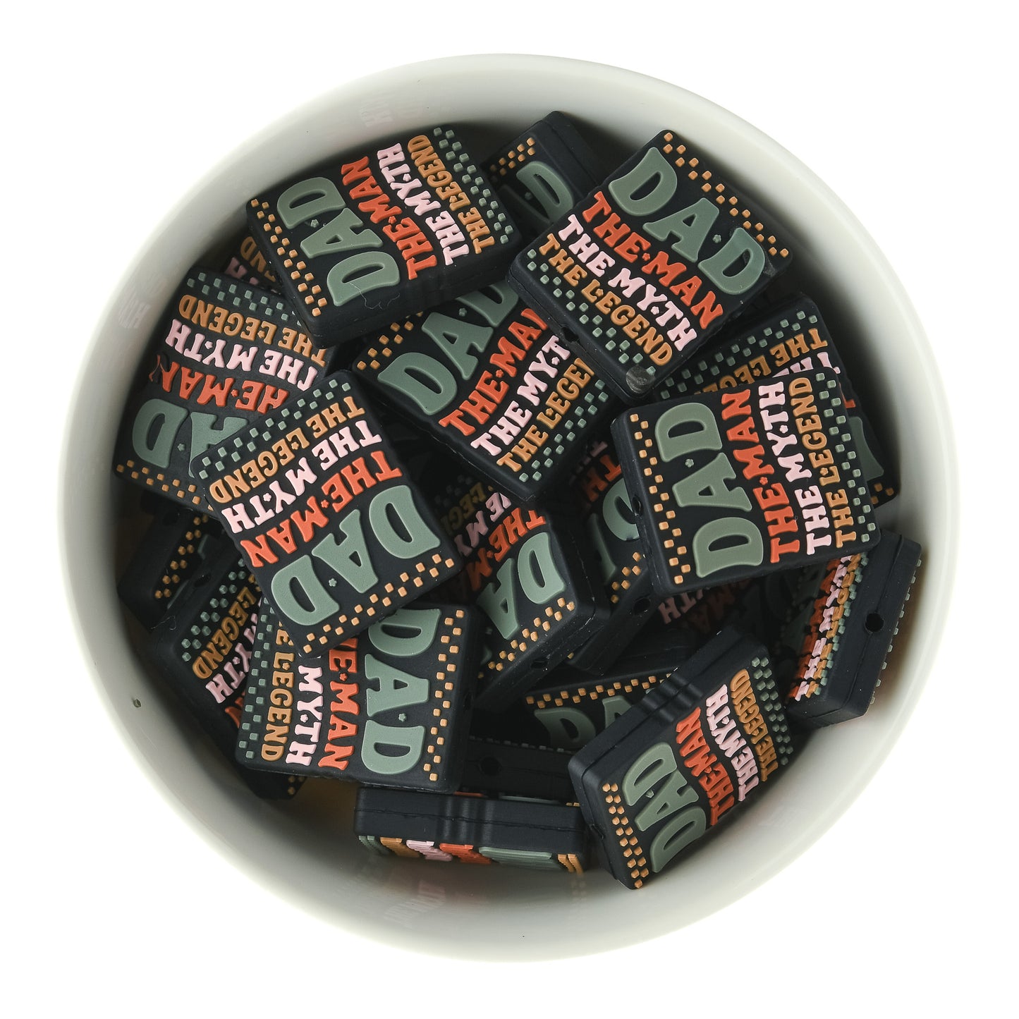 Dad The Legend Silicone Focal Beads