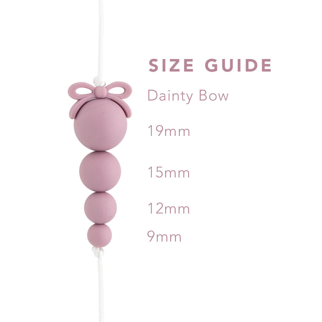 Silicone Focal Beads Dainty Bow from Cara & Co Craft Supply