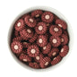 Silicone Focal Beads Daisies Rosewood from Cara & Co Craft Supply