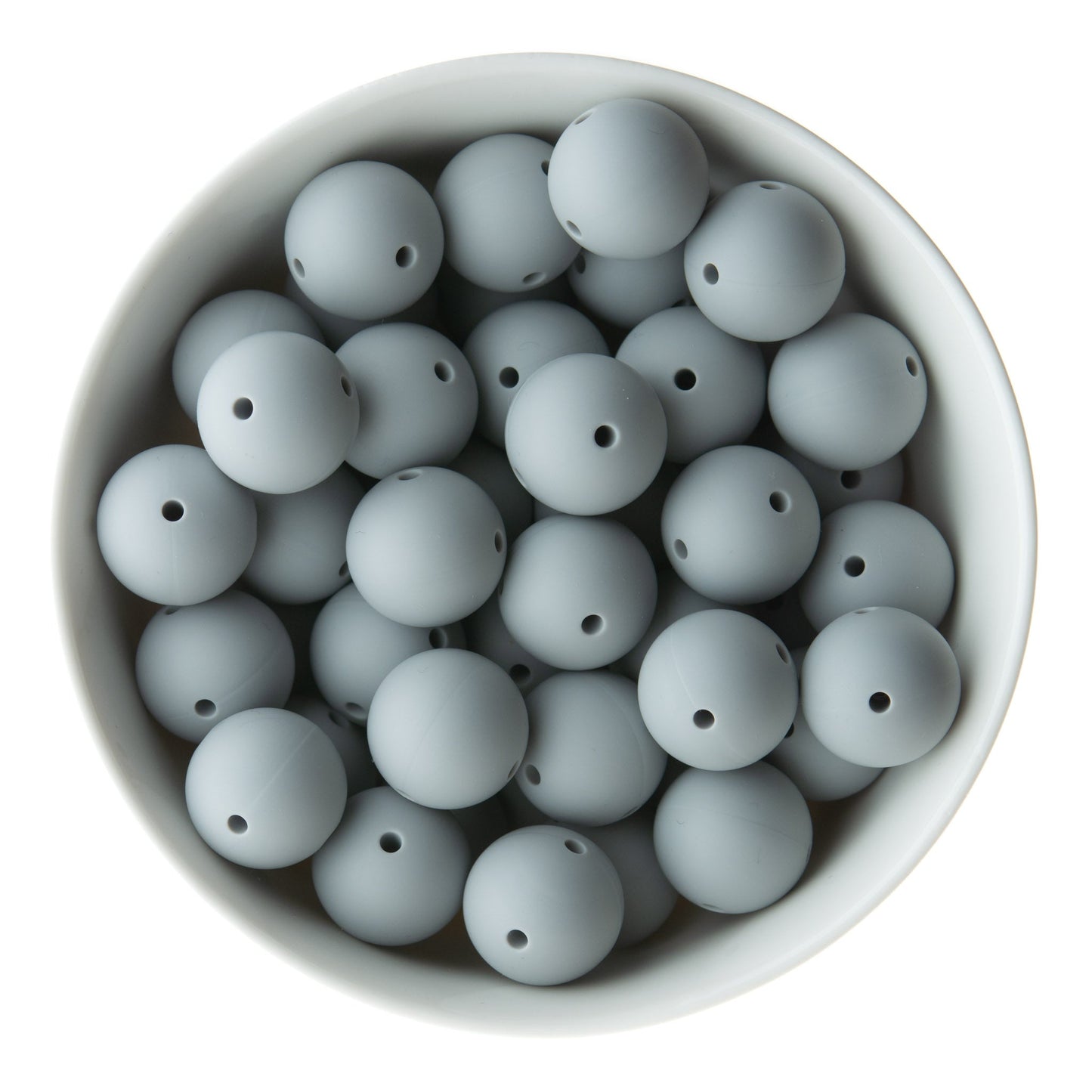 Double Hole Silicone Round Beads