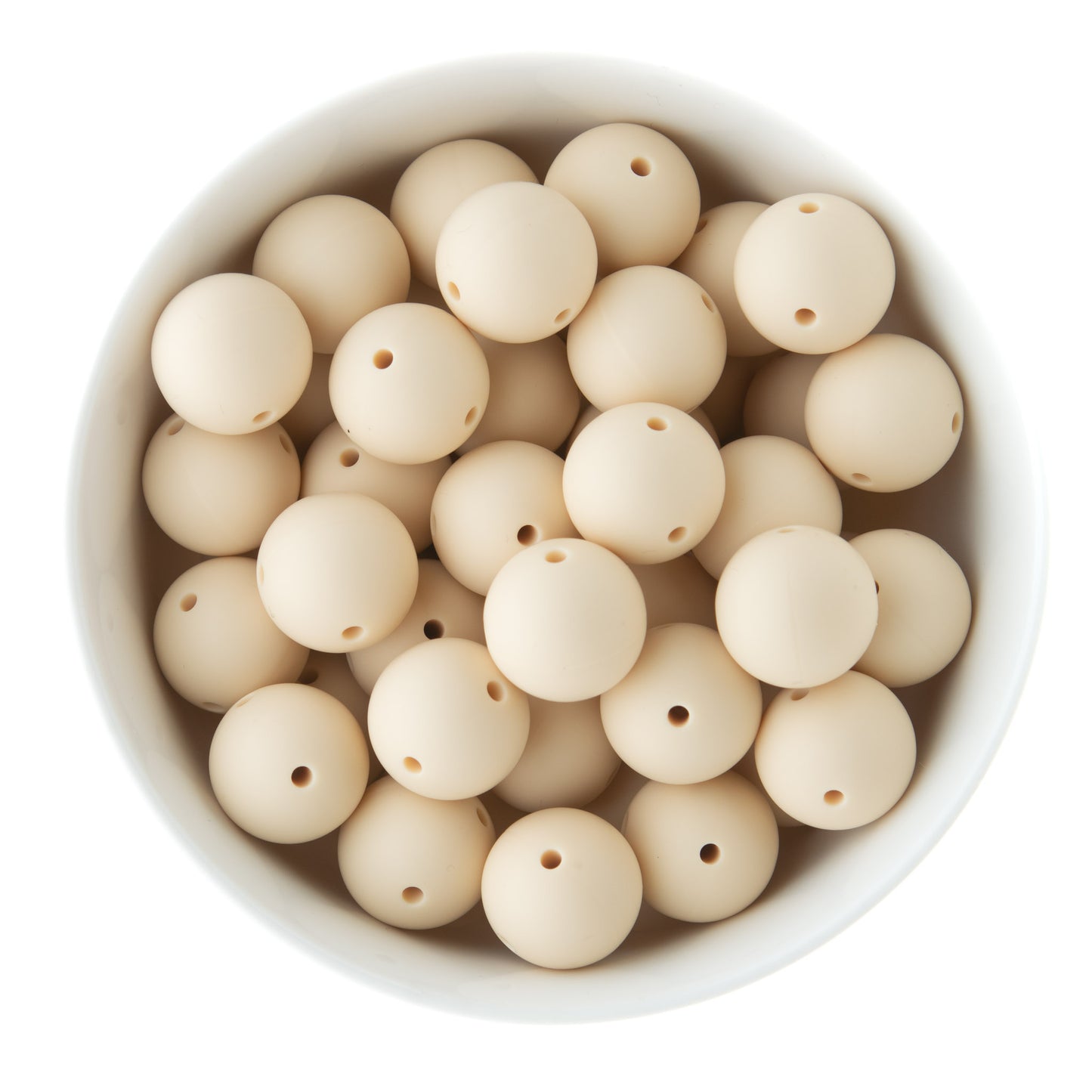 Double Hole Silicone Round Beads