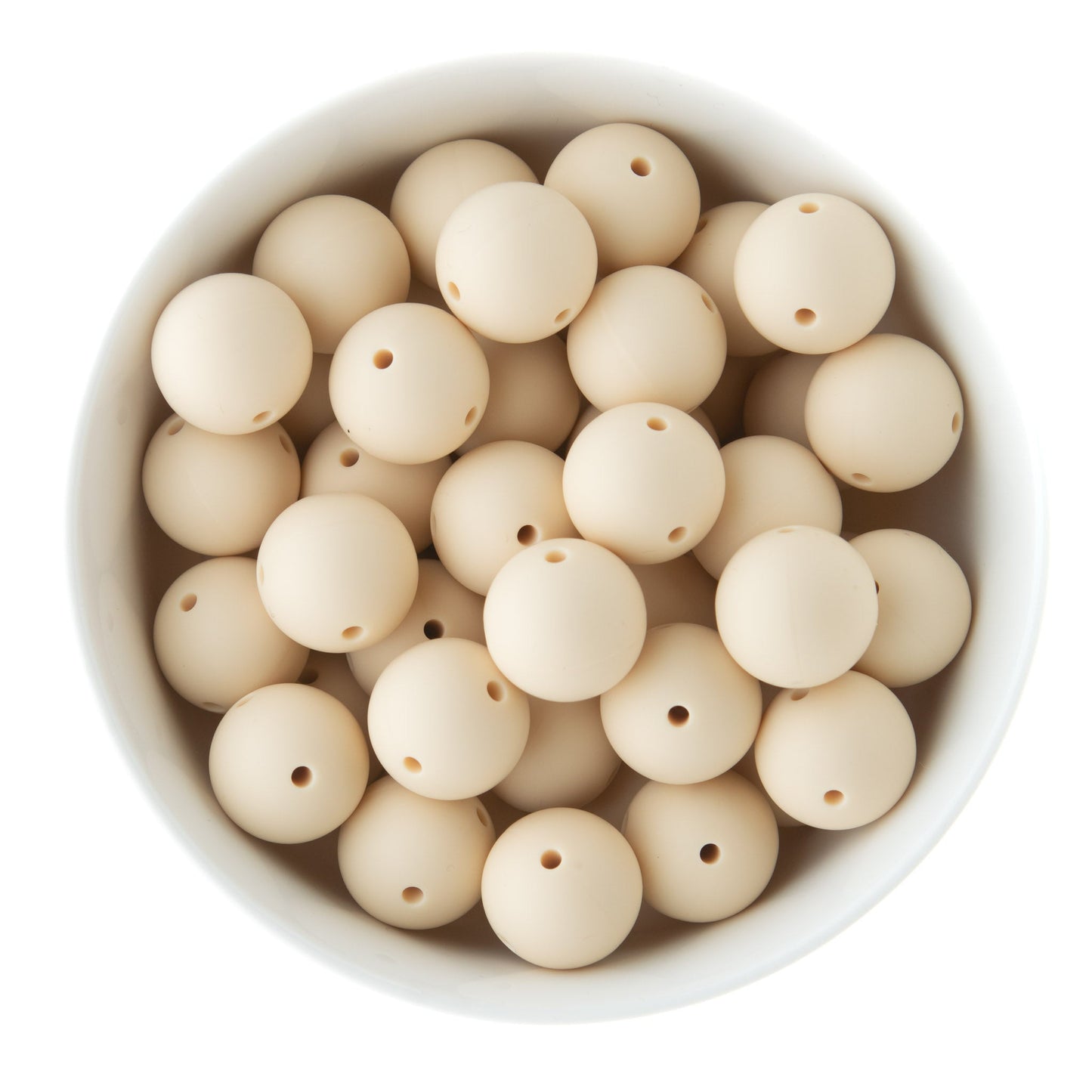 Double Hole Silicone Round Beads