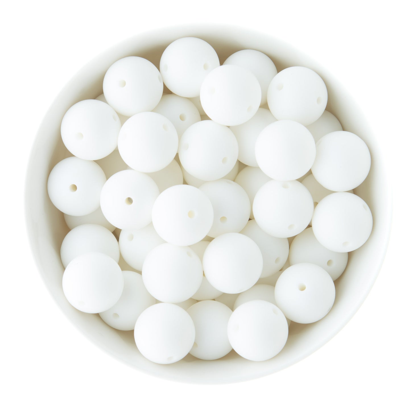 Double Hole Silicone Round Beads