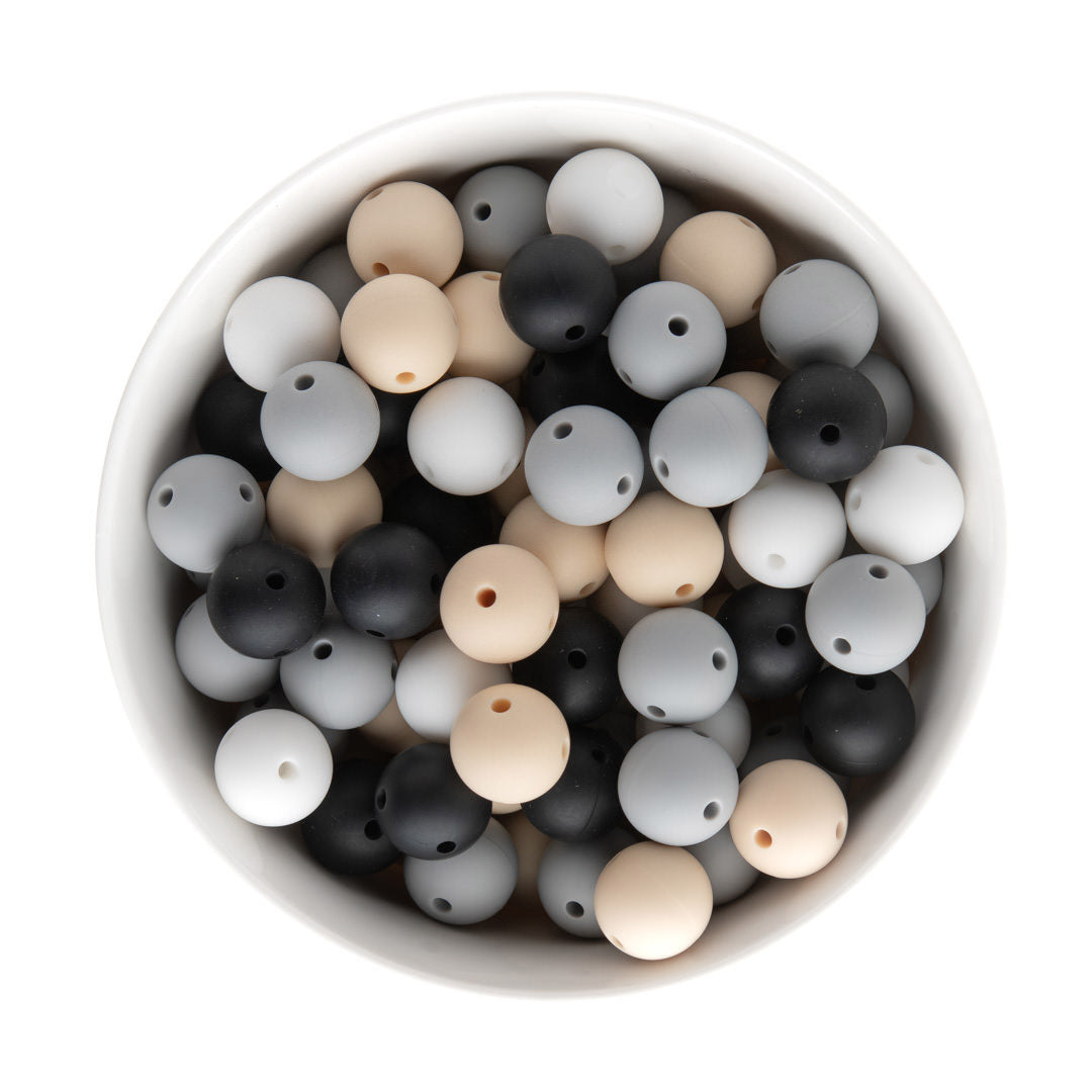 Double Hole Silicone Round Beads