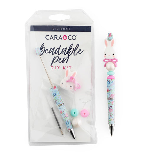 Bunny Kisses Easter Beadable Pen with Silicone Beads from Cara & Co Craft Supply