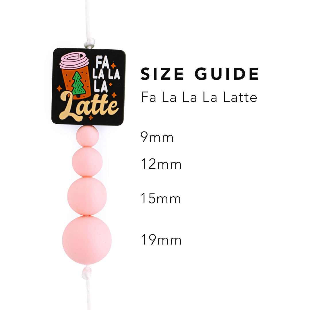 Silicone Focal Beads FaLaLaLa Latte from Cara & Co Craft Supply