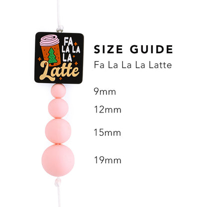 Silicone Focal Beads FaLaLaLa Latte from Cara & Co Craft Supply