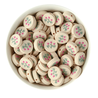 Floral Medallion Silicone Focal Beads