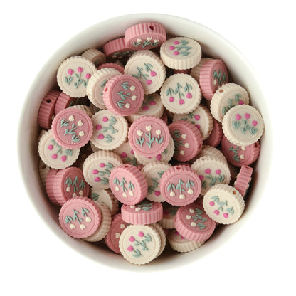 Floral Medallion Silicone Focal Beads