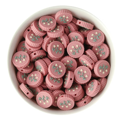 Floral Medallion Silicone Focal Beads