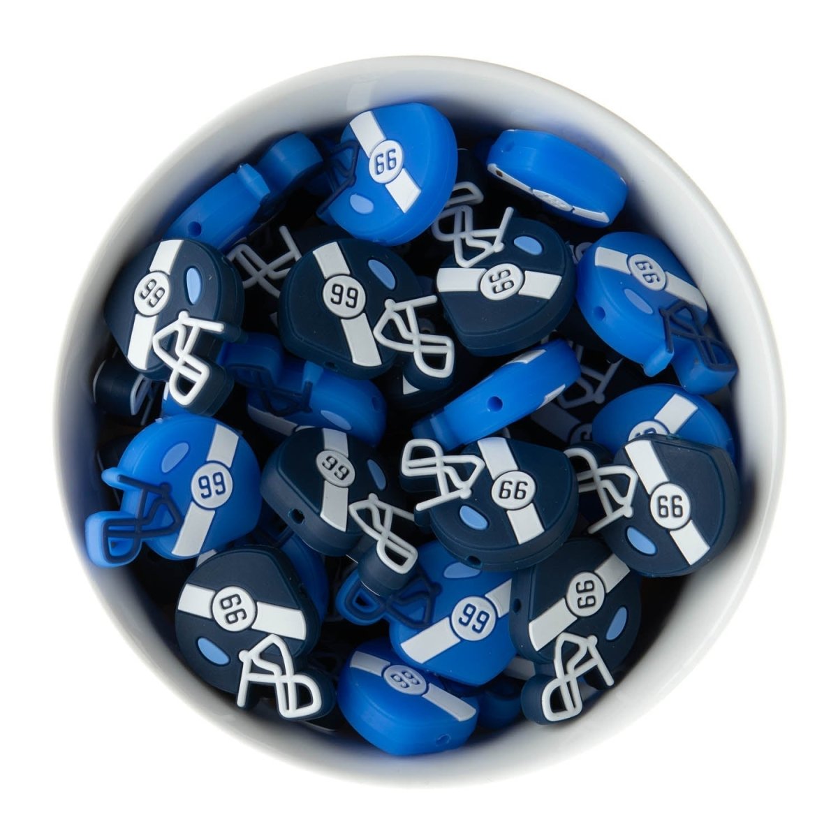 Football Helmet Silicone Focal Beads