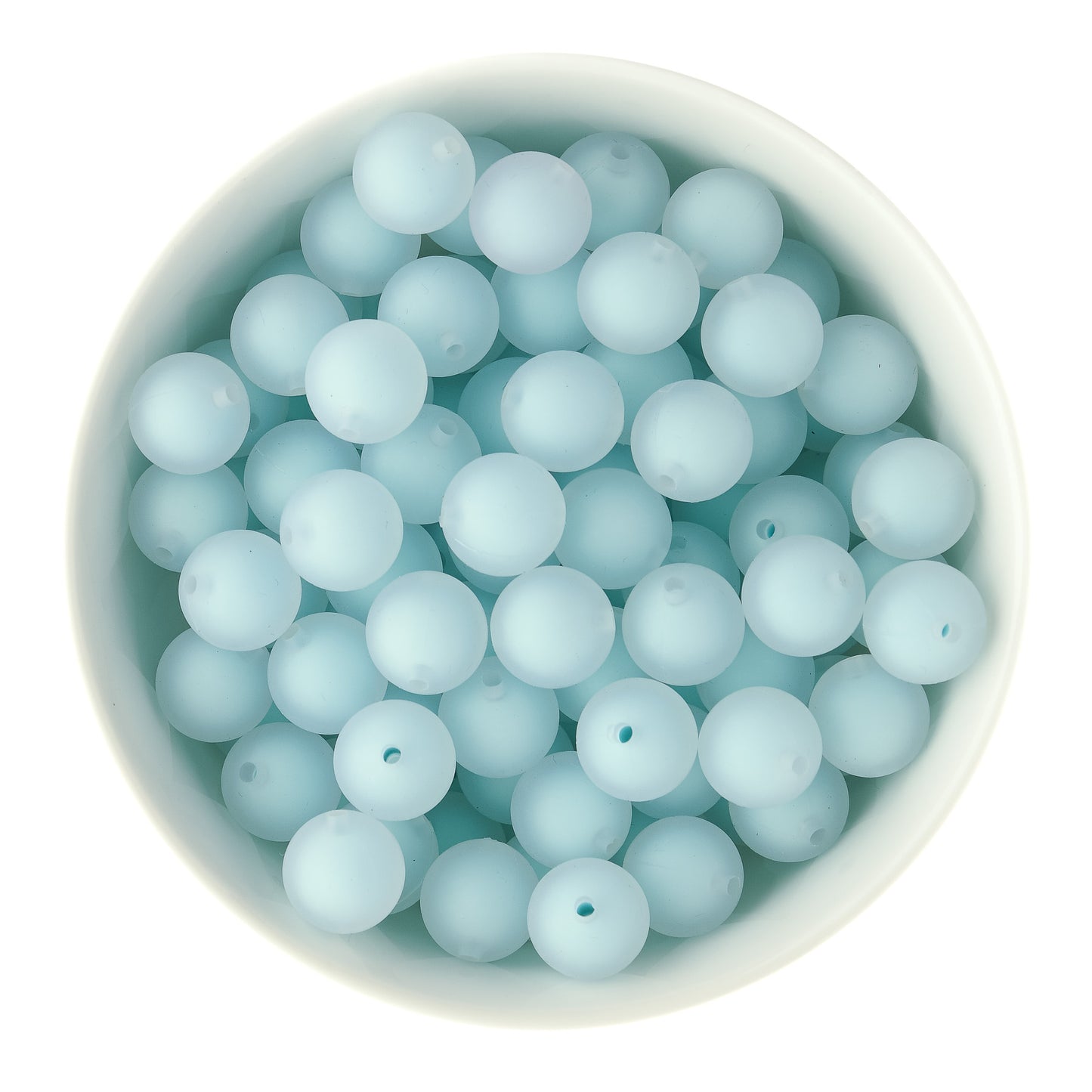 15mm Blue Frosted Silicone Round Beads for silicone crafting from Cara & Co Craft Supply