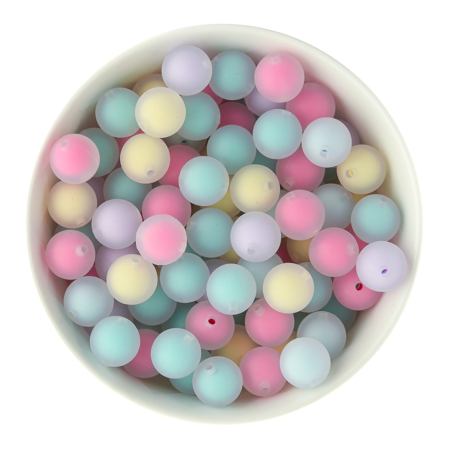 15mm Frosted Silicone Round Beads for silicone crafting from Cara & Co Craft Supply