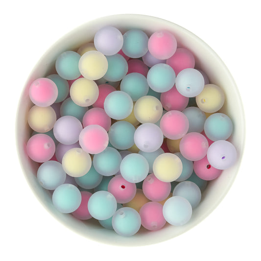 15mm Frosted Silicone Round Beads for silicone crafting from Cara & Co Craft Supply
