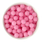 15mm Pink Frosted Silicone Round Beads for silicone crafting from Cara & Co Craft Supply
