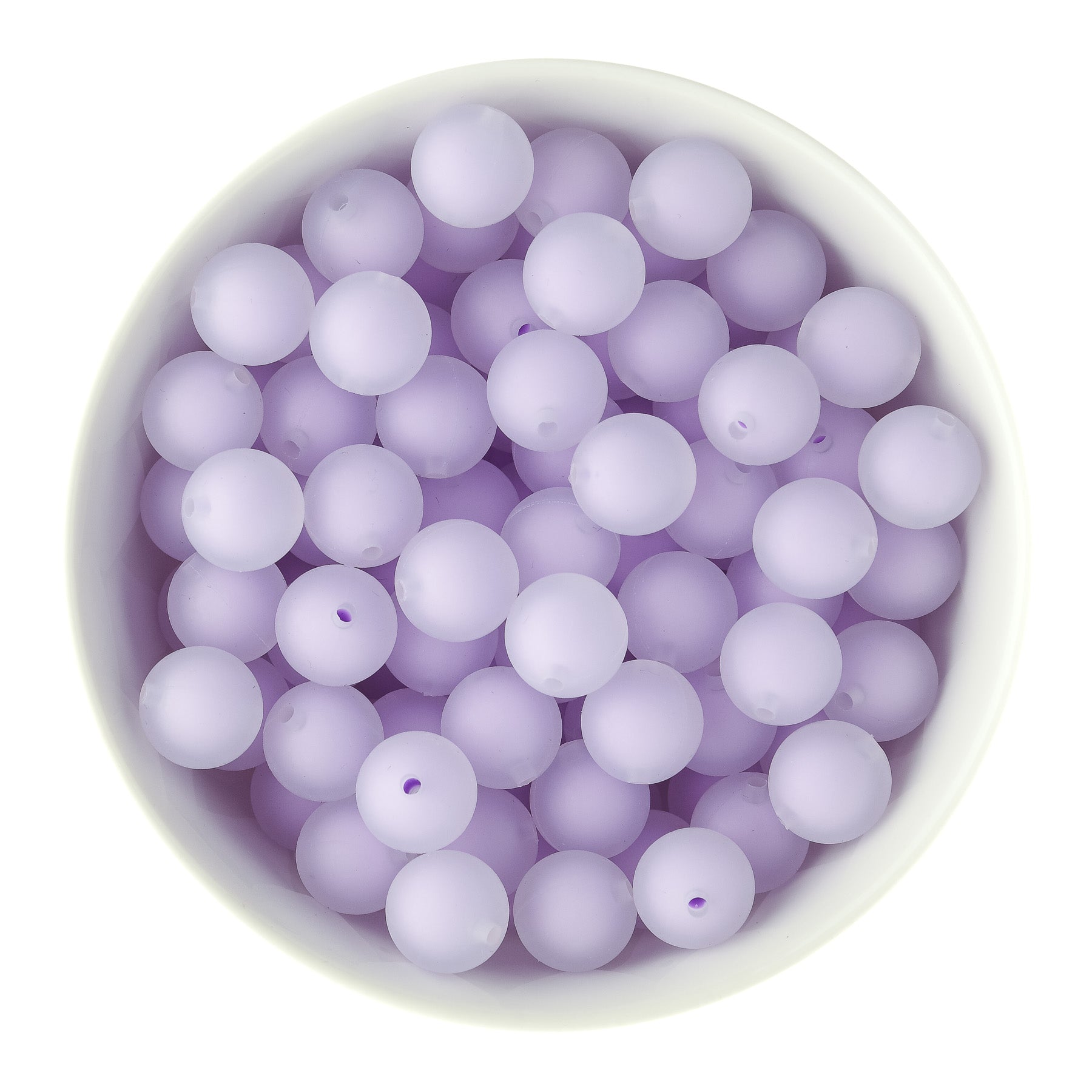 15mm Purple Frosted Silicone Round Beads for silicone crafting from Cara & Co Craft Supply
