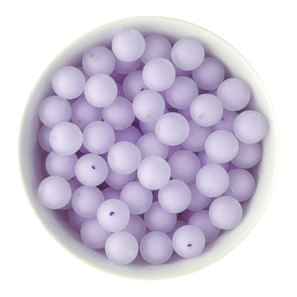 15mm Purple Frosted Silicone Round Beads for silicone crafting from Cara & Co Craft Supply
