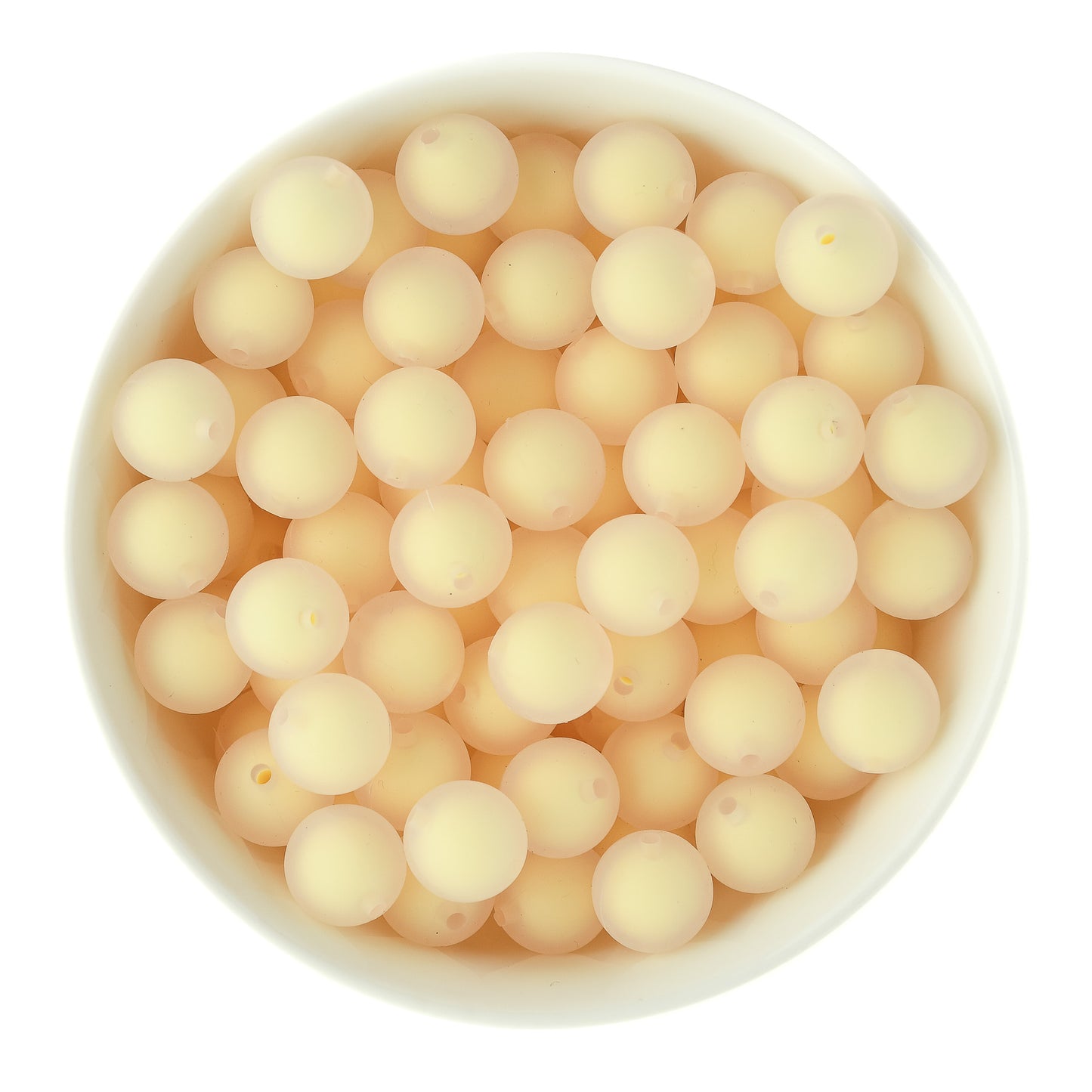 15mm Yellow Frosted Silicone Round Beads for silicone crafting from Cara & Co Craft Supply