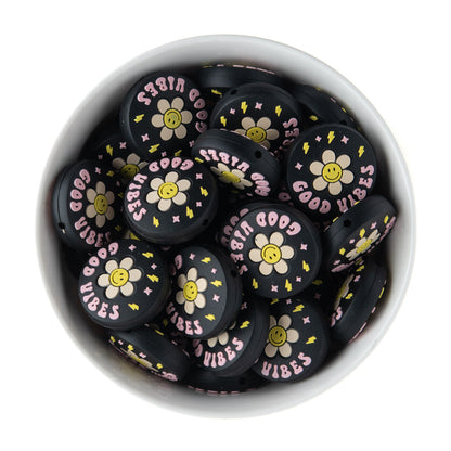 Silicone Focal Beads Good VIbes from Cara & Co Craft Supply