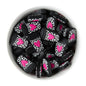 Fuchsia Love Latte Silicone Focal Beads