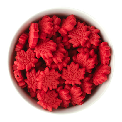 Maple Leaf Silicone Focal Silicone Bead for silicone bead crafting from Cara & Co Craft Supply