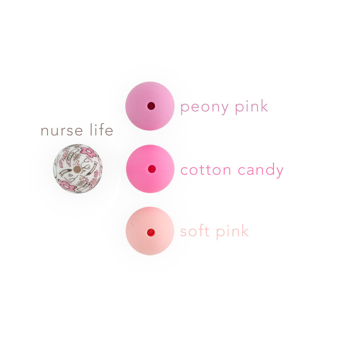 15mm Round Silicone Print Beads Color Comparison Nurse Life