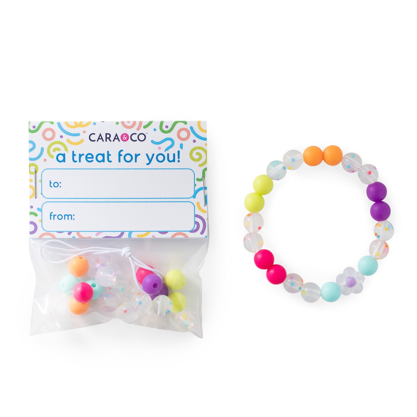 Rainbow Confetti Party Favor Bracelets