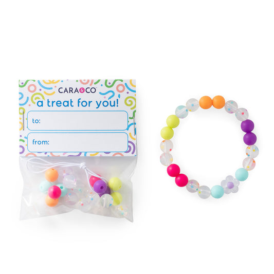 Rainbow Confetti Party Favor Bracelets