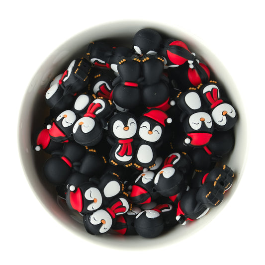 3D Penguin Friends Silicone Focal Beads