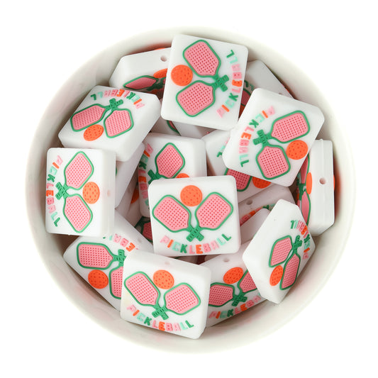 Pickleball Fun Silicone Focal Bead for silicone crafting from Cara & Co Crafting Supply
